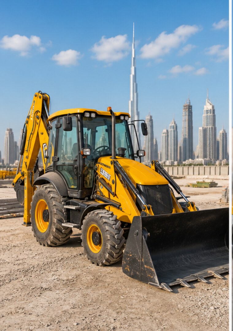 JCB 3CX backhoe rental with operator in UAE