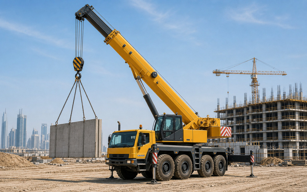 Mobile crane rental with operator in Dubai